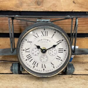 Horloge à poser avion déco métal