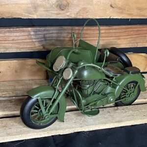 Moto side-car ancien déco métal