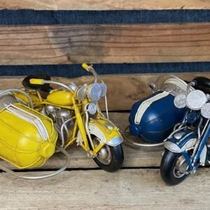 Moto side-car rétro déco métallique