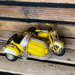 Moto side-car rétro déco métallique