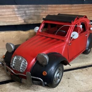2cv rouge et noir vintage déco métal
