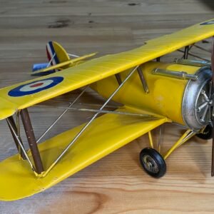 Avion bi-plan GM année 1900 déco métal vintage