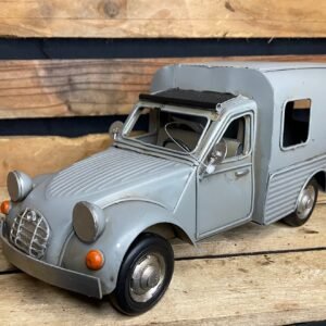 Camionnette 2cv grise déco métal vintage