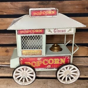 Chariot pop-corn tirelire déco vintage