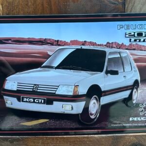 Plaque métal déco bombée relief 205 GTI