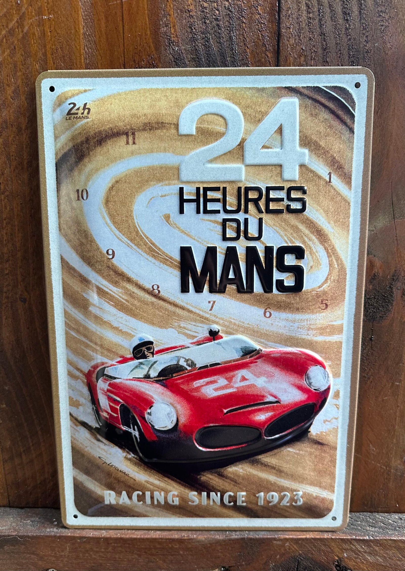 Plaque métal déco bombée relief 24 heures du mans