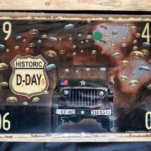 Plaque métal déco D-day parachutiste