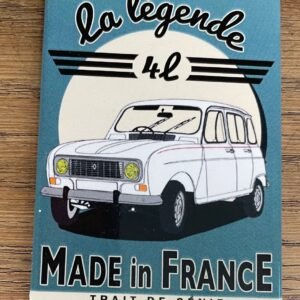 Magnet Renault 4L Made in France déco automobile vintage