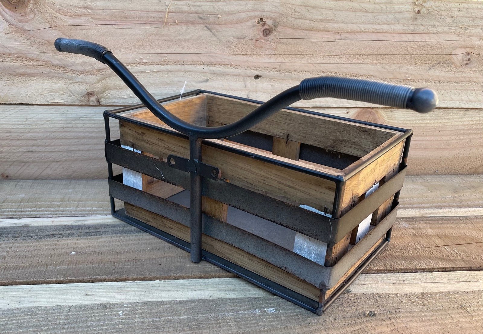 Guidon vélo vintage avec caisse fixation murale – Image 2