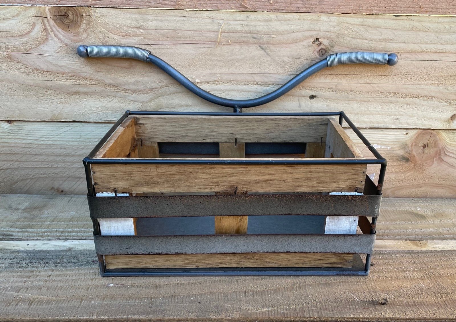 Guidon vélo vintage avec caisse fixation murale – Image 3