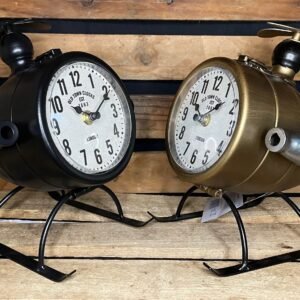 Horloge à poser déco métal hélicoptère