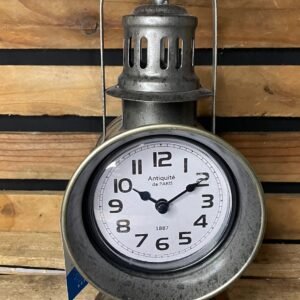 Horloge à poser phare métal