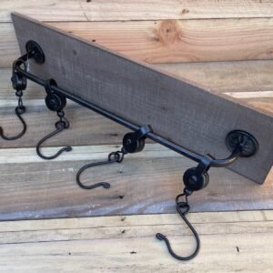 Patère industrielle 4 poulies et crochets