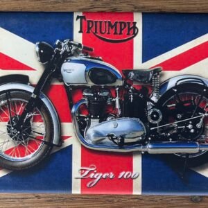 Magnet Moto Triumph Tiger 100 déco automobile vintage