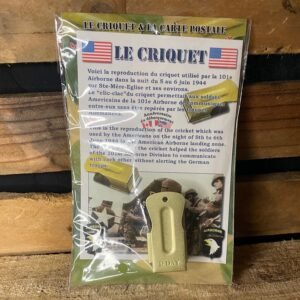 Criquet du débarquement avec sa carte explicative