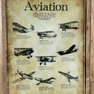 Plaque déco métal US GM Aviation