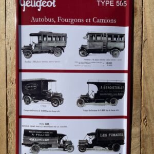 Plaque métal déco bombée PM Peugeot Utilitaire