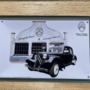 Plaque métal déco bombée PM Citroen Traction