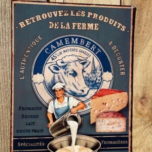 Plaque métal déco produits de la ferme