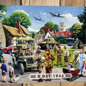 Plaque métal déco GM D-day Libération 44