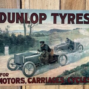Plaque métal déco GM Dunlop Tyres