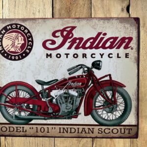 Plaque déco métal US GM Indian Scout