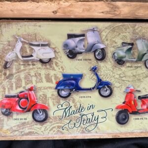 Plaque métal déco Vespa Made in Italie