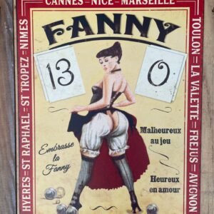 Plaque métal déco GM Pétanque Fanny