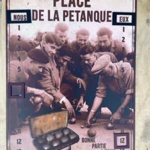 Plaque métal MM Pétanque avec score