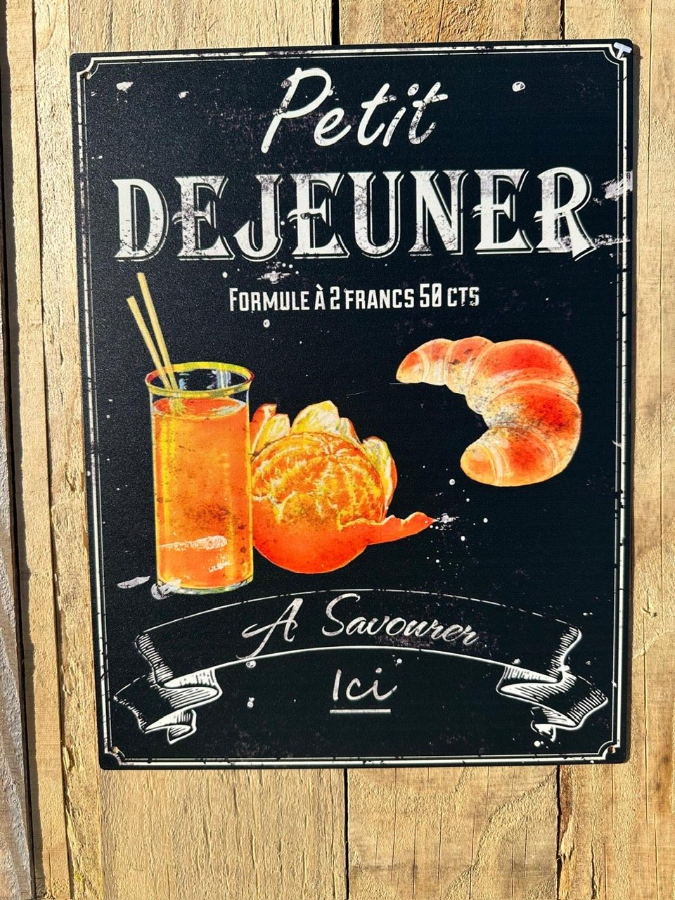 Plaque métal déco MM Petit déjeuner
