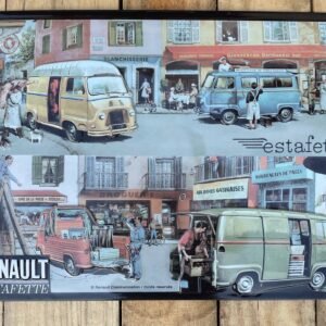 Plaque métal déco Bombée relief GM Renault Estafette