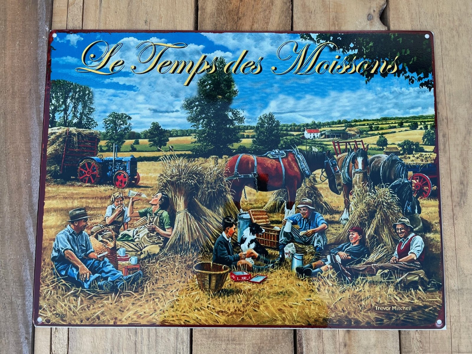 Plaque métal déco GM Temps des moissons