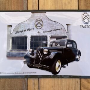Plaque métal déco bombée relief PM Citroen Traction