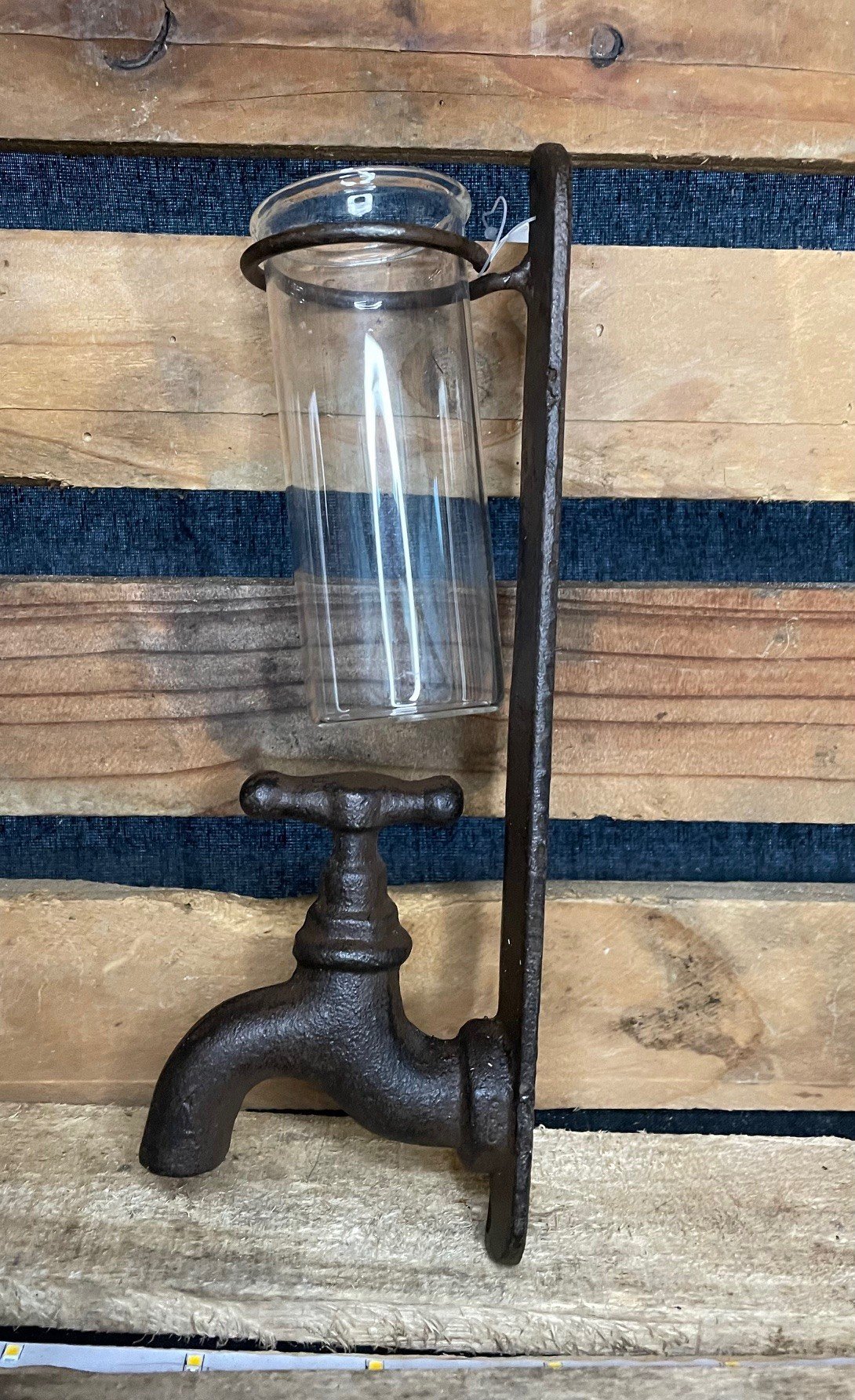 Pluviomètre robinet vintage métal verre – Image 3