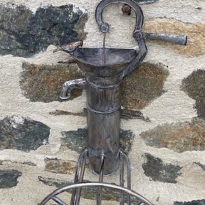 Enrouleur tuyau d'arrosage ancien métal