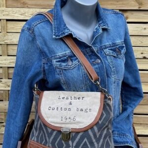 Sac à main cuir toile vintage Compagny modèle 2